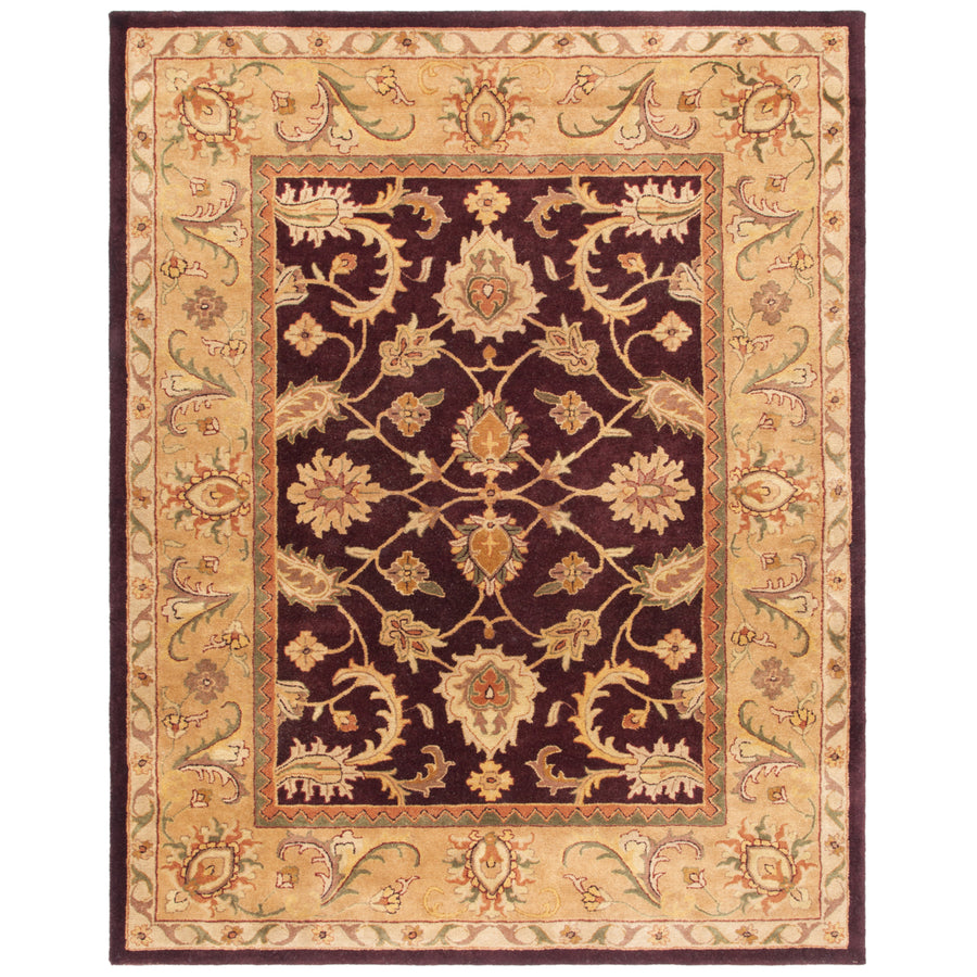 SAFAVIEH CL244B Classic Dark Plum / Gold Image 1