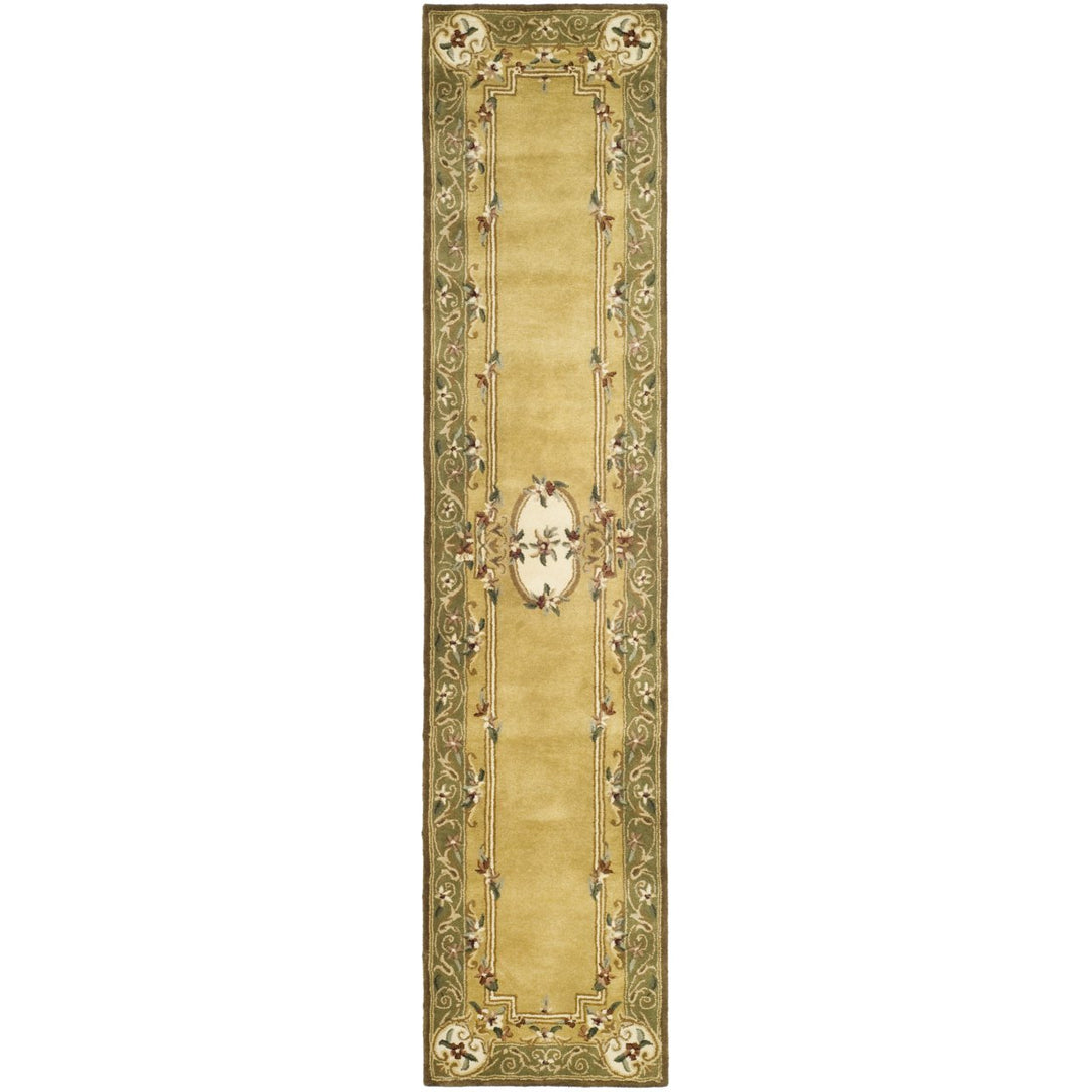 SAFAVIEH Classic CL280A Handmade Light Gold / Green Rug Image 1