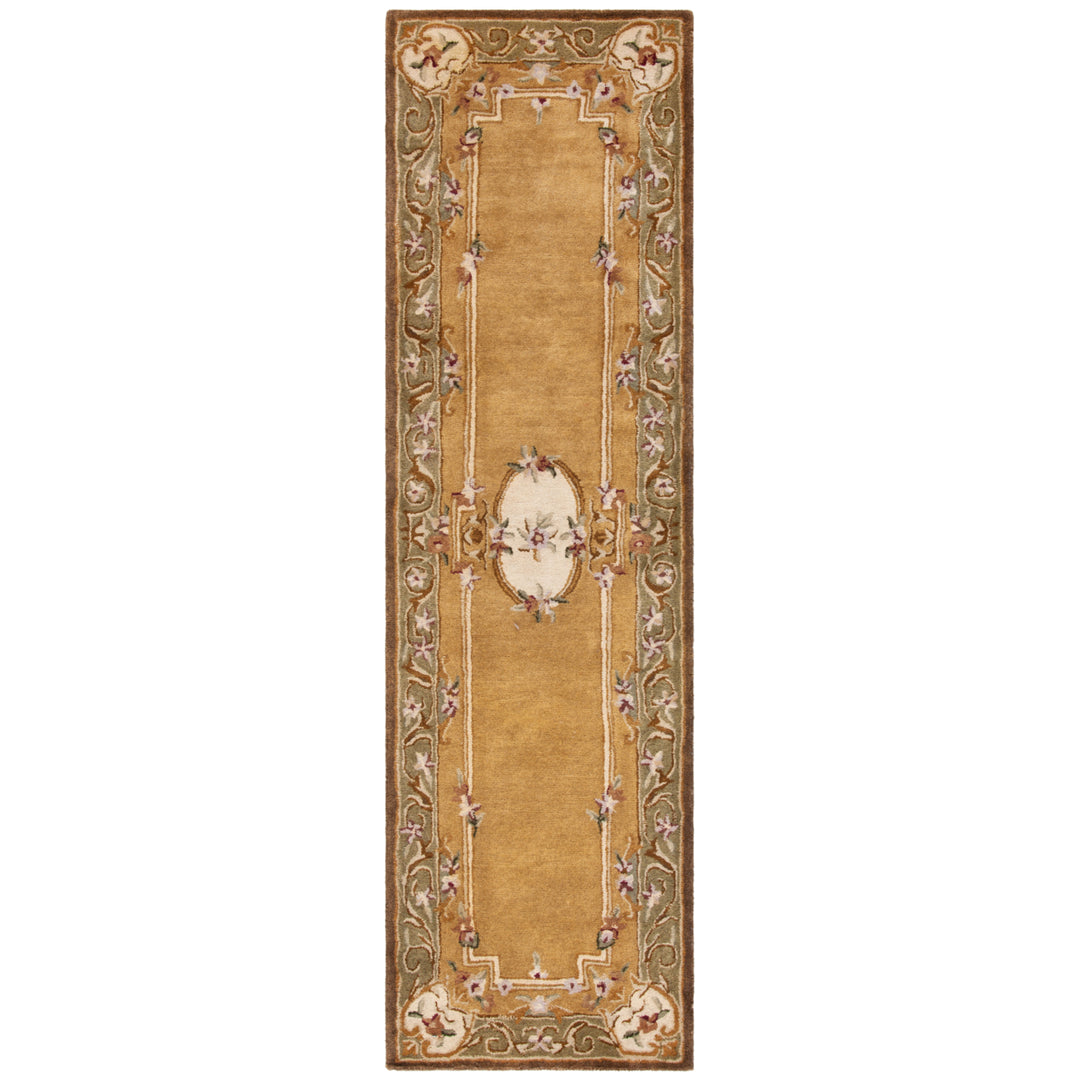 SAFAVIEH Classic CL280A Handmade Light Gold / Green Rug Image 4