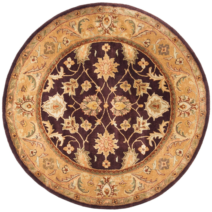 SAFAVIEH CL244B Classic Dark Plum / Gold Image 9