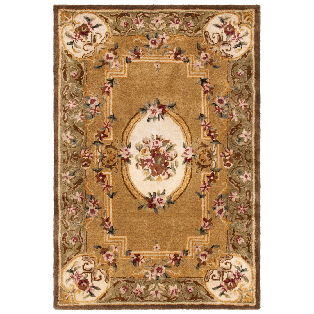 SAFAVIEH Classic CL280A Handmade Light Gold / Green Rug Image 5