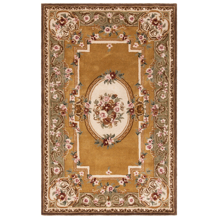 SAFAVIEH Classic CL280A Handmade Light Gold / Green Rug Image 7