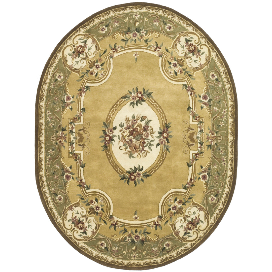 SAFAVIEH Classic CL280A Handmade Light Gold / Green Rug Image 8