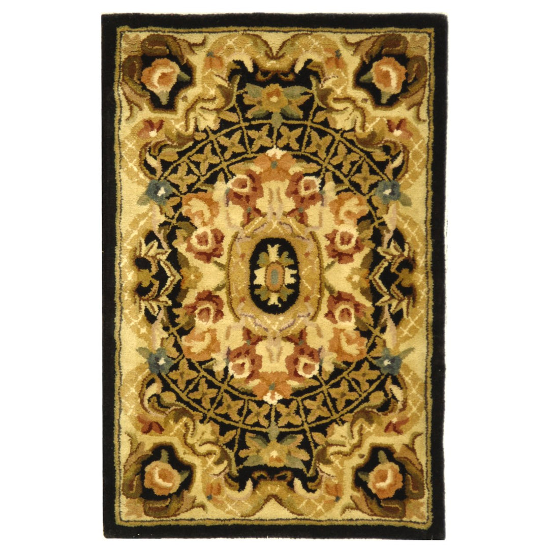 SAFAVIEH Classic CL304A Handmade Black / Gold Rug Image 1