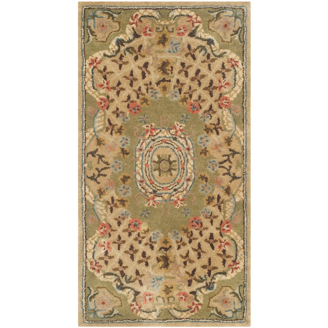 SAFAVIEH Classic CL304D Handmade Taupe / Light Green Rug Image 1