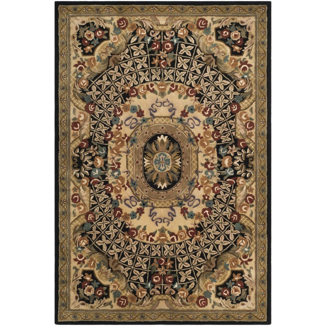 SAFAVIEH Classic CL304A Handmade Black / Gold Rug Image 1