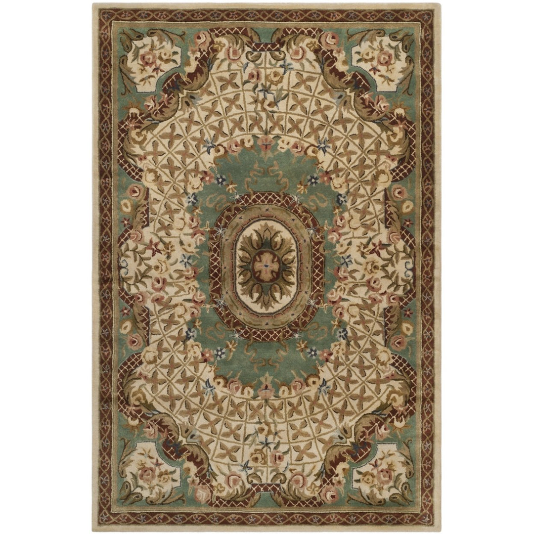 SAFAVIEH Classic CL304E Handmade Ivory / Light Blue Rug Image 7