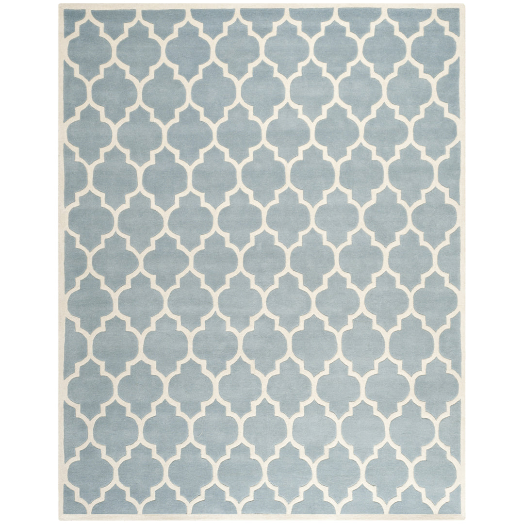 SAFAVIEH Chatham CHT734B Handmade Blue / Ivory Rug Image 1