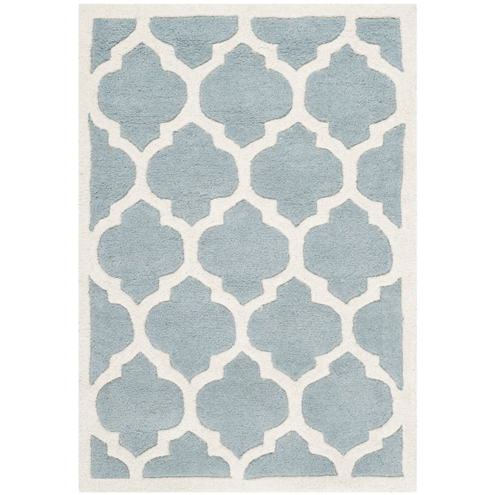 SAFAVIEH Chatham CHT734B Handmade Blue / Ivory Rug Image 2