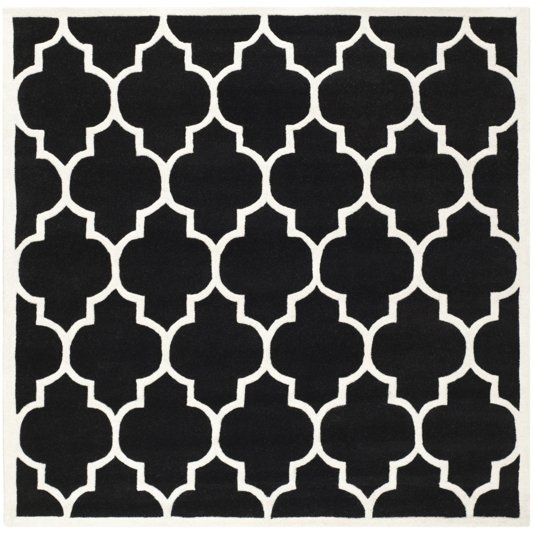 SAFAVIEH Chatham CHT733K Handmade Black / Ivory Rug Image 6