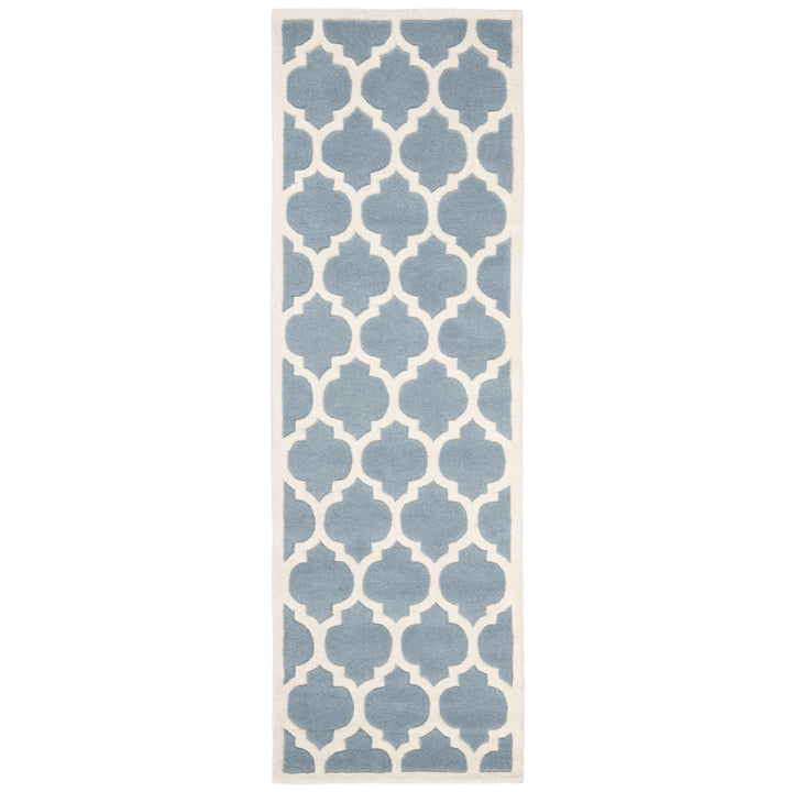 SAFAVIEH Chatham CHT734B Handmade Blue / Ivory Rug Image 3