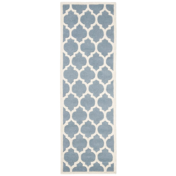 SAFAVIEH Chatham CHT734B Handmade Blue / Ivory Rug Image 1