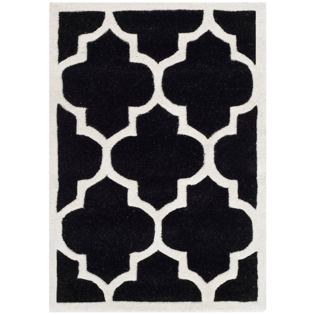 SAFAVIEH Chatham CHT733K Handmade Black / Ivory Rug Image 8