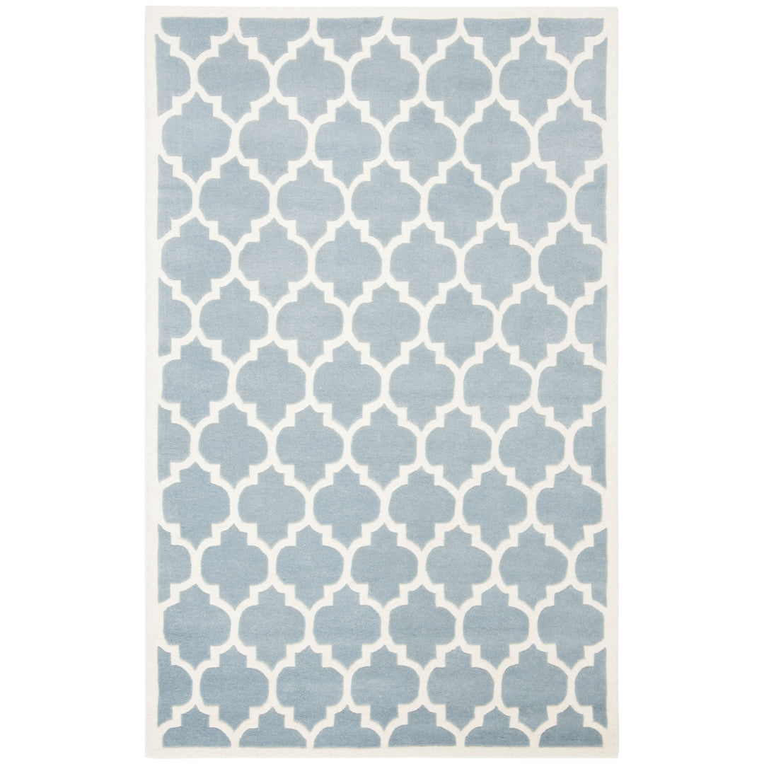 SAFAVIEH Chatham CHT734B Handmade Blue / Ivory Rug Image 5