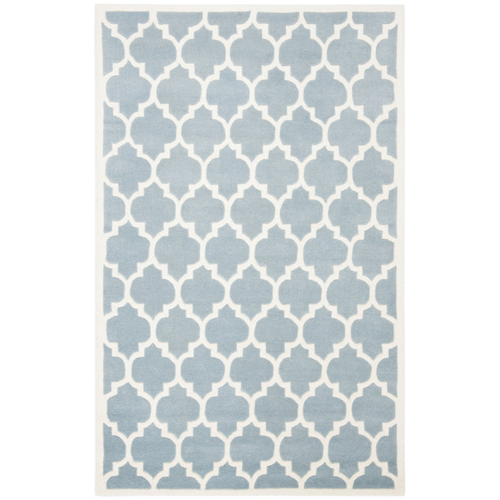 SAFAVIEH Chatham CHT734B Handmade Blue / Ivory Rug Image 5