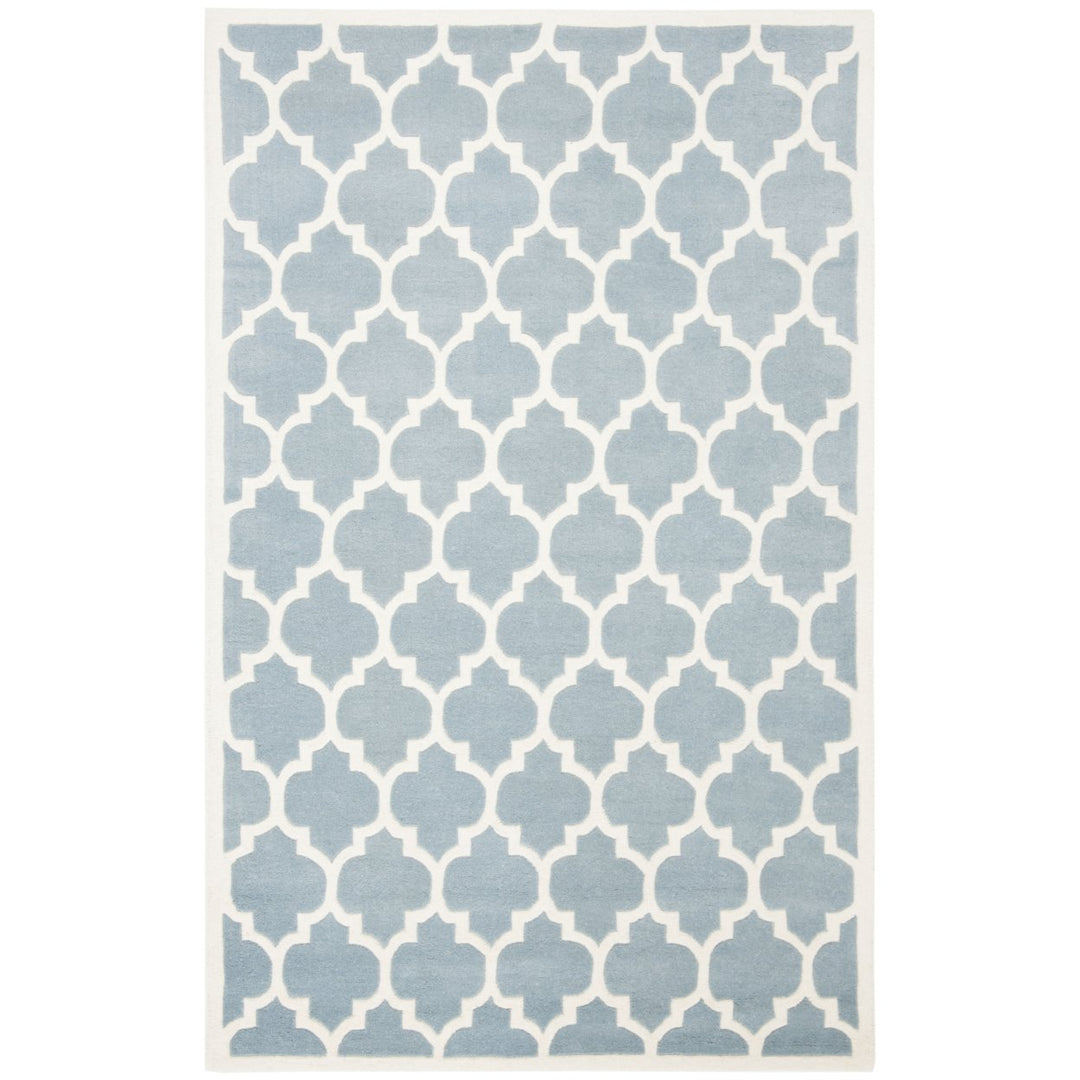 SAFAVIEH Chatham CHT734B Handmade Blue / Ivory Rug Image 1