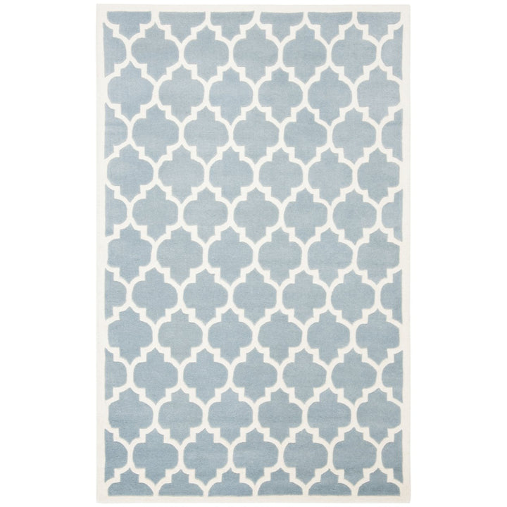 SAFAVIEH Chatham CHT734B Handmade Blue / Ivory Rug Image 1