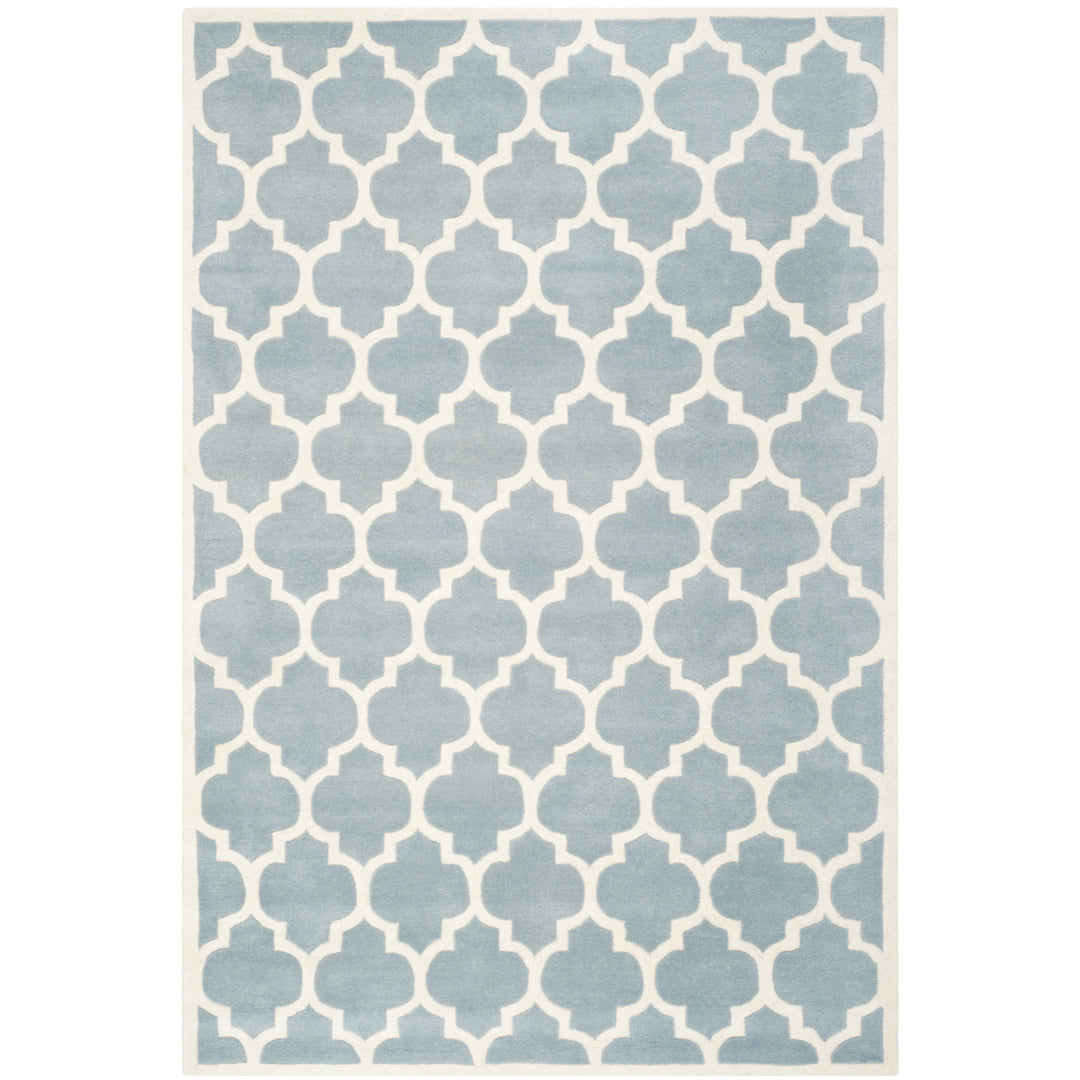 SAFAVIEH Chatham CHT734B Handmade Blue / Ivory Rug Image 6