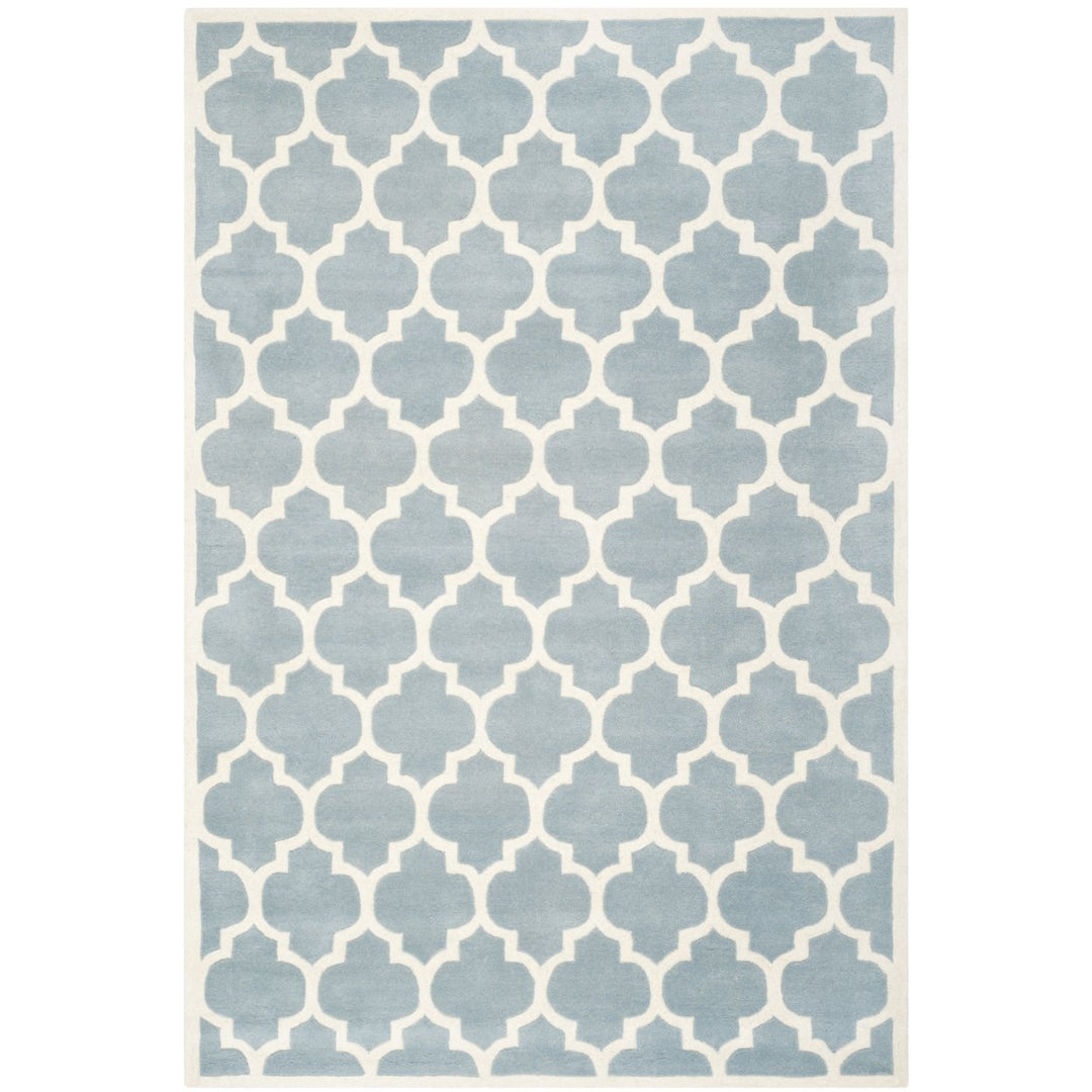 SAFAVIEH Chatham CHT734B Handmade Blue / Ivory Rug Image 1