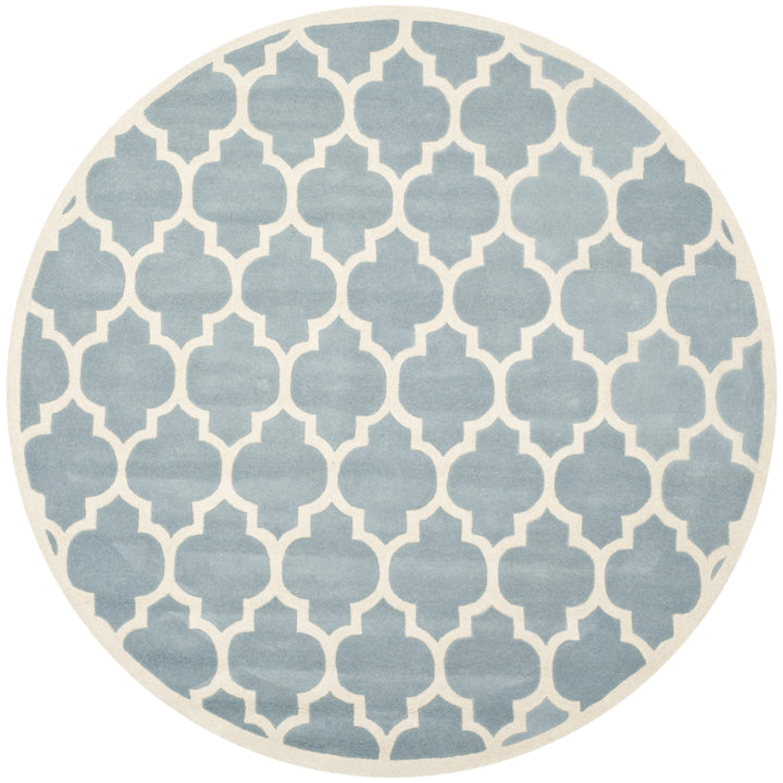 SAFAVIEH Chatham CHT734B Handmade Blue / Ivory Rug Image 7