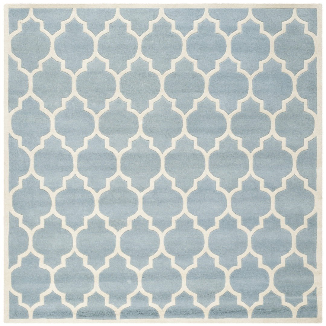 SAFAVIEH Chatham CHT734B Handmade Blue / Ivory Rug Image 8