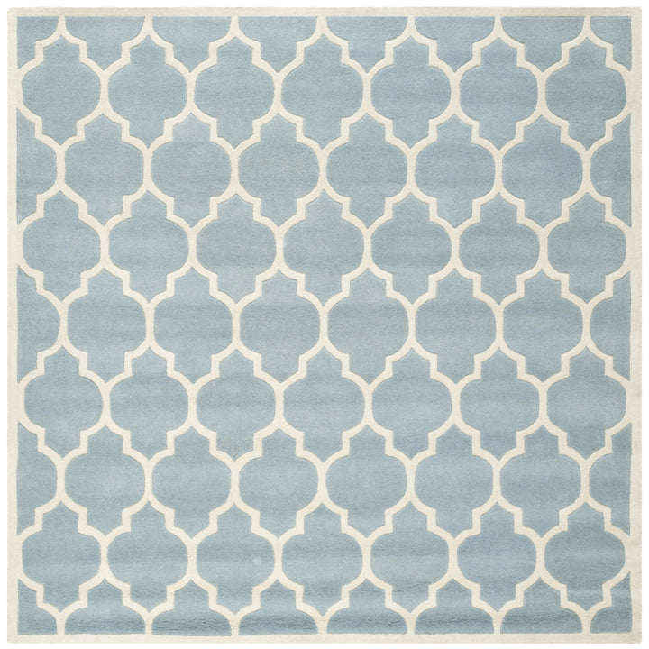 SAFAVIEH Chatham CHT734B Handmade Blue / Ivory Rug Image 8