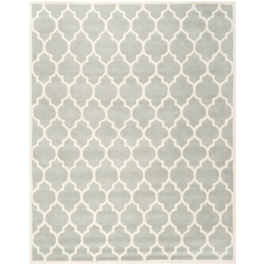 SAFAVIEH Chatham CHT734E Handmade Grey / Ivory Rug Image 1