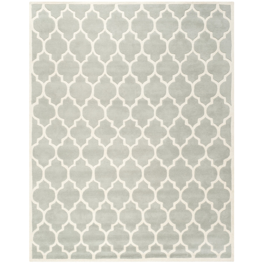 SAFAVIEH Chatham CHT734E Handmade Grey / Ivory Rug Image 1