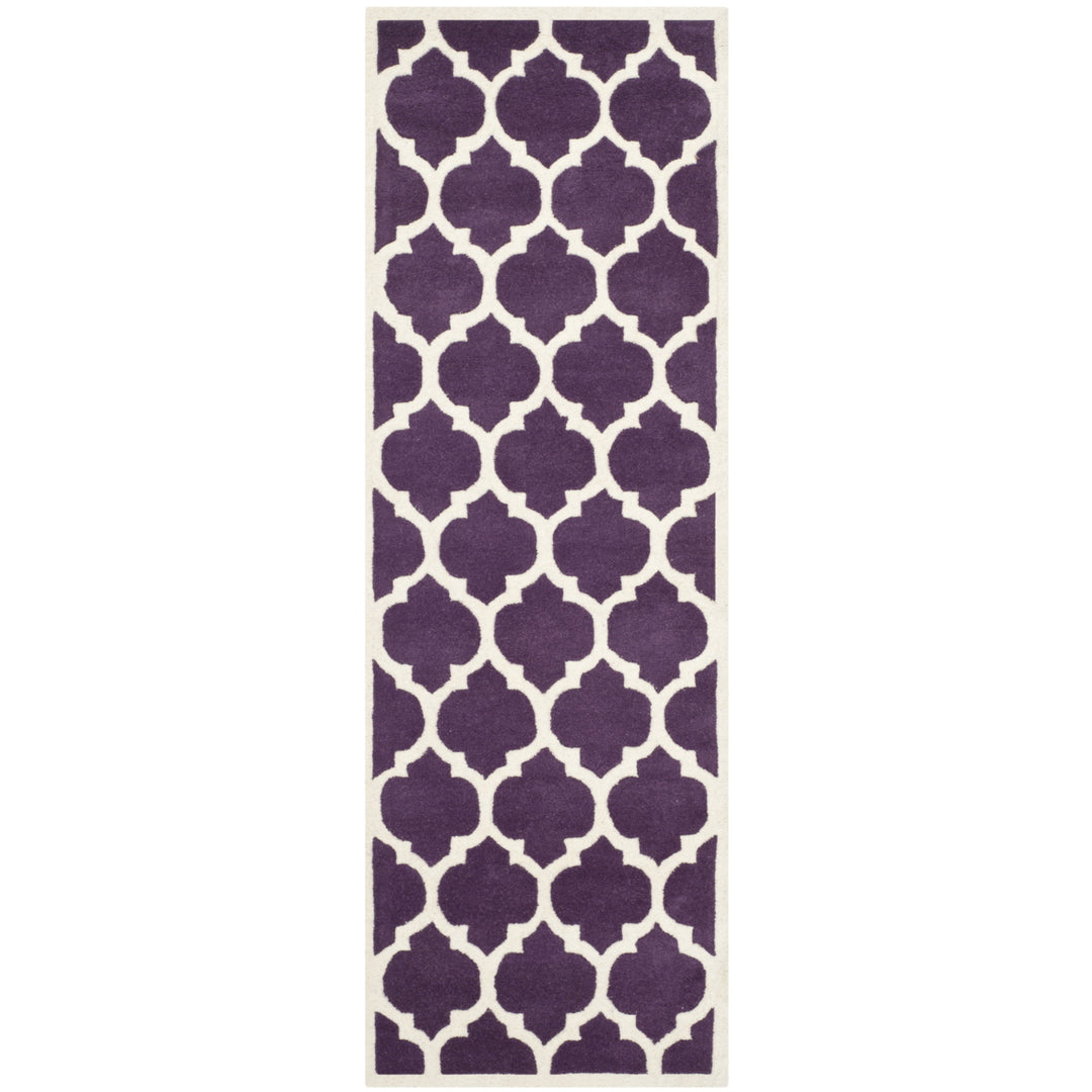 SAFAVIEH Chatham CHT734F Handmade Purple / Ivory Rug Image 4