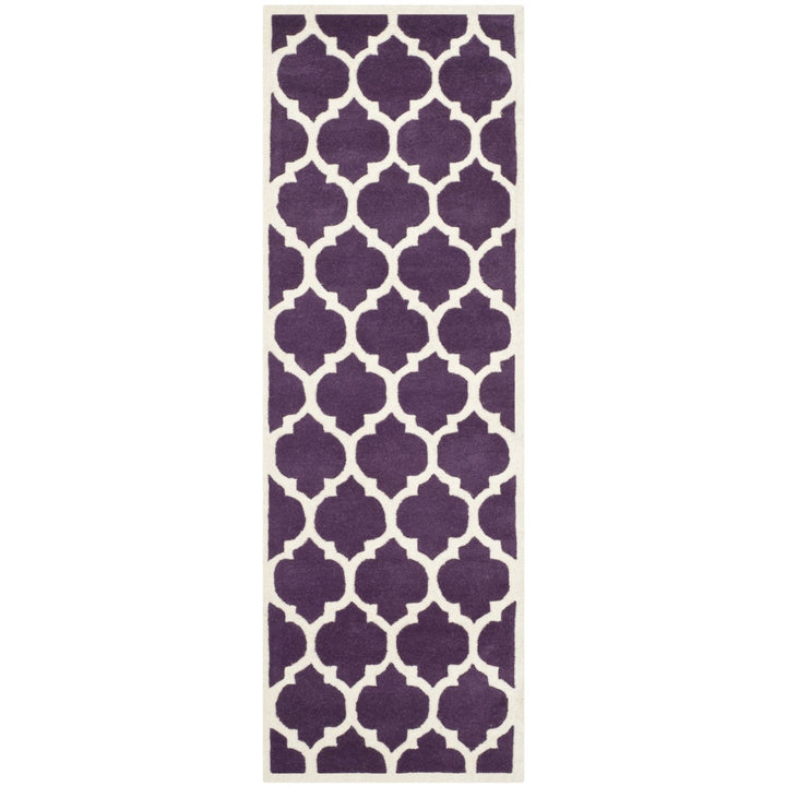 SAFAVIEH Chatham CHT734F Handmade Purple / Ivory Rug Image 1