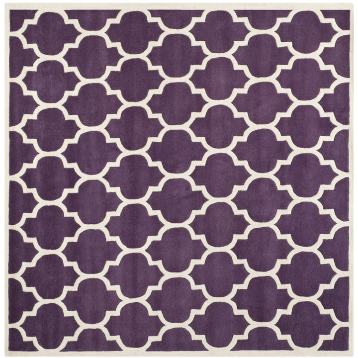 SAFAVIEH Chatham CHT734F Handmade Purple / Ivory Rug Image 1