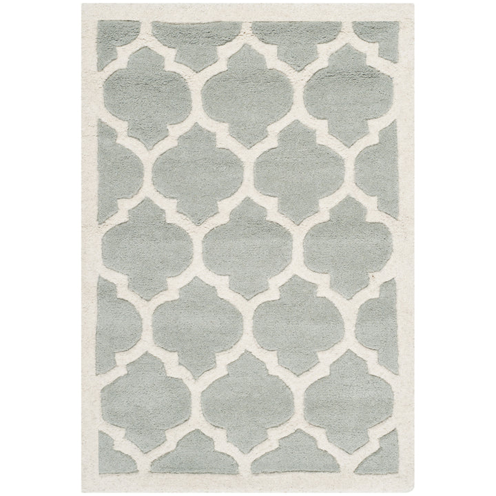 SAFAVIEH Chatham CHT734E Handmade Grey / Ivory Rug Image 2