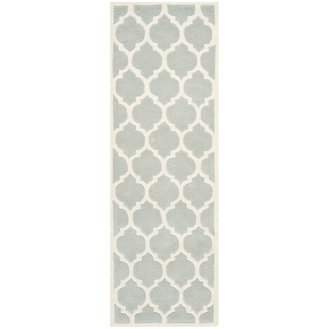 SAFAVIEH Chatham CHT734E Handmade Grey / Ivory Rug Image 3