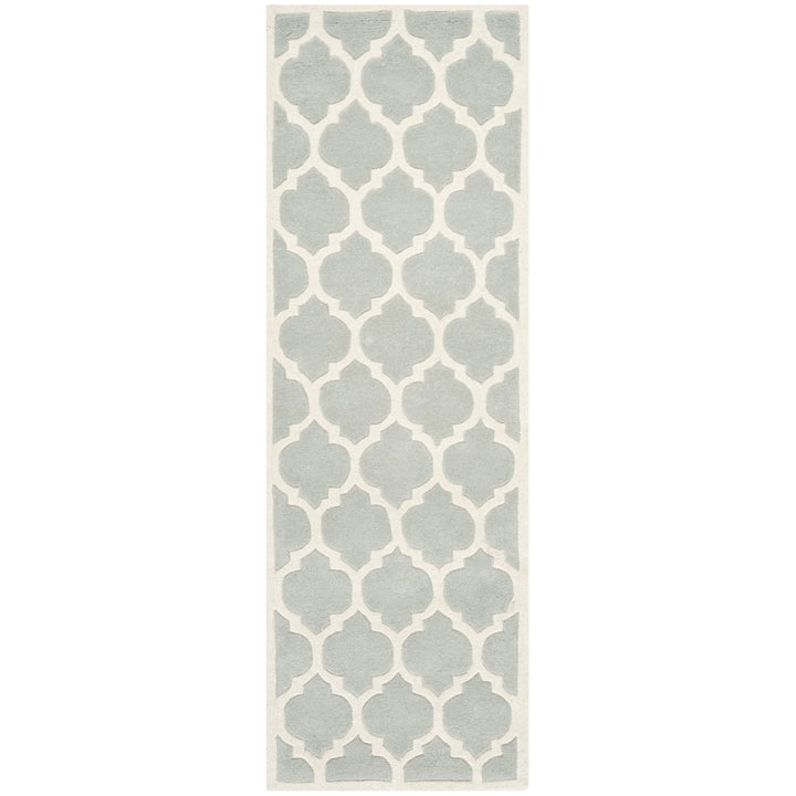 SAFAVIEH Chatham CHT734E Handmade Grey / Ivory Rug Image 3