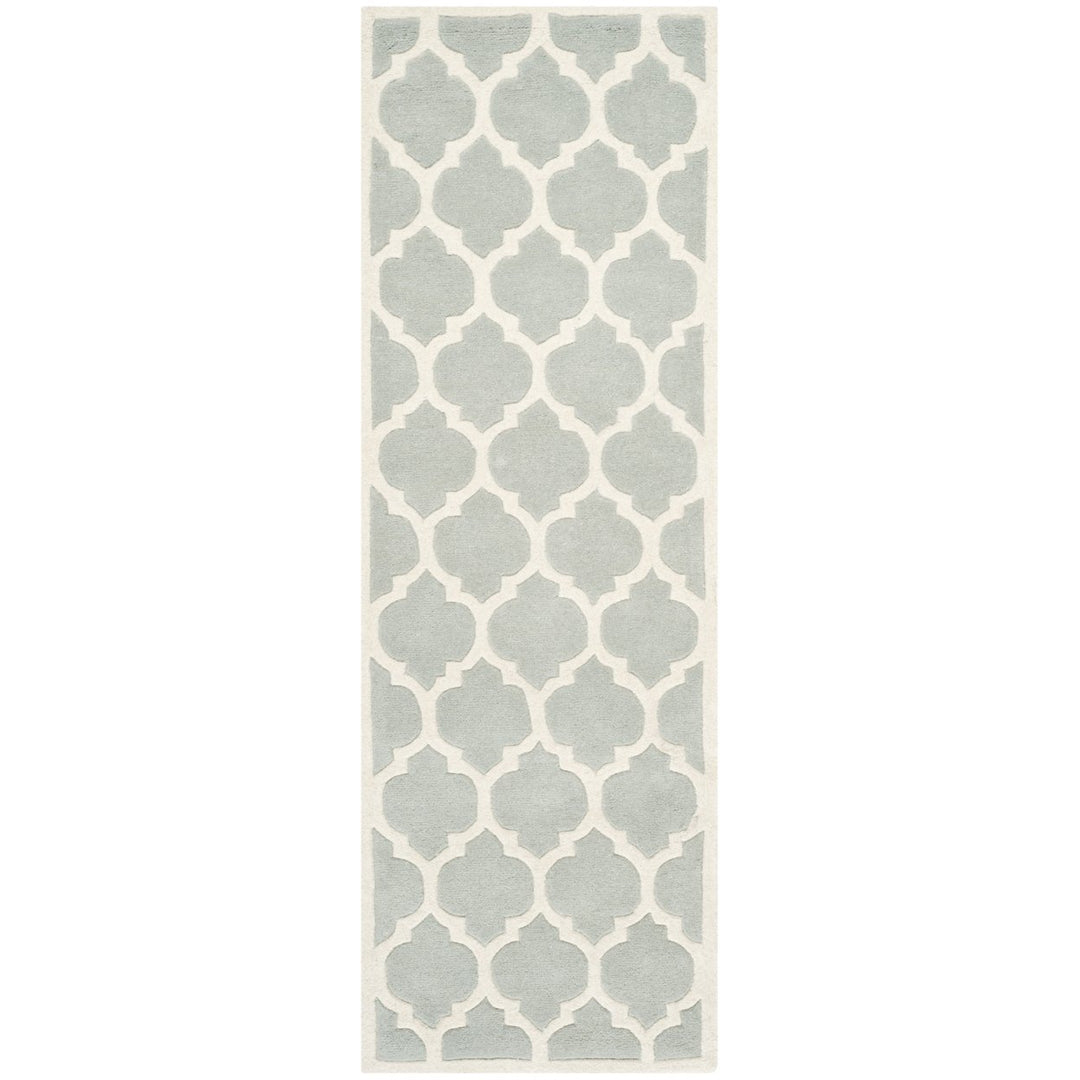 SAFAVIEH Chatham CHT734E Handmade Grey / Ivory Rug Image 1