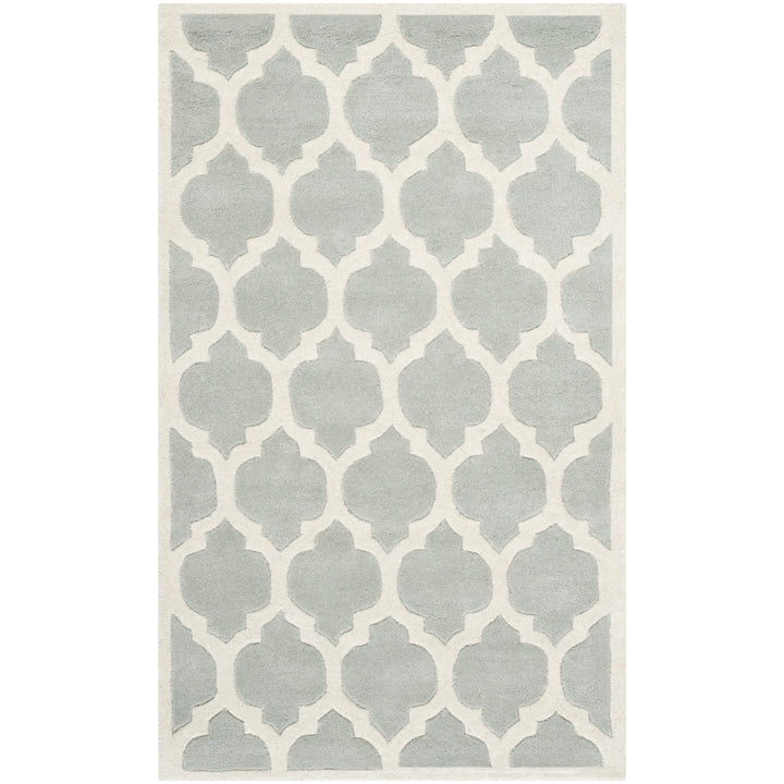 SAFAVIEH Chatham CHT734E Handmade Grey / Ivory Rug Image 4