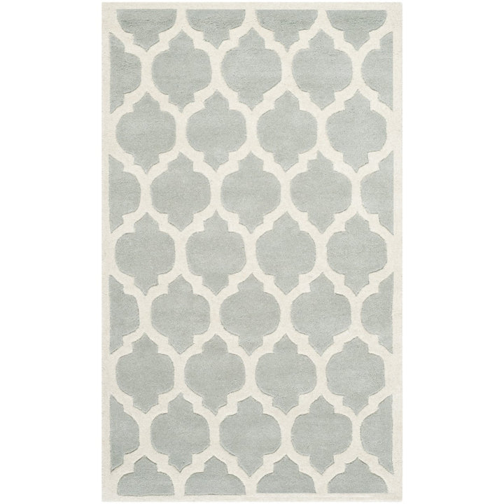 SAFAVIEH Chatham CHT734E Handmade Grey / Ivory Rug Image 1