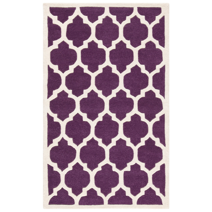 SAFAVIEH Chatham CHT734F Handmade Purple / Ivory Rug Image 8