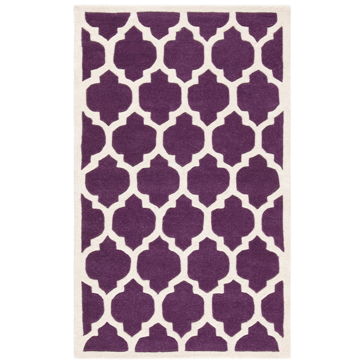 SAFAVIEH Chatham CHT734F Handmade Purple / Ivory Rug Image 1