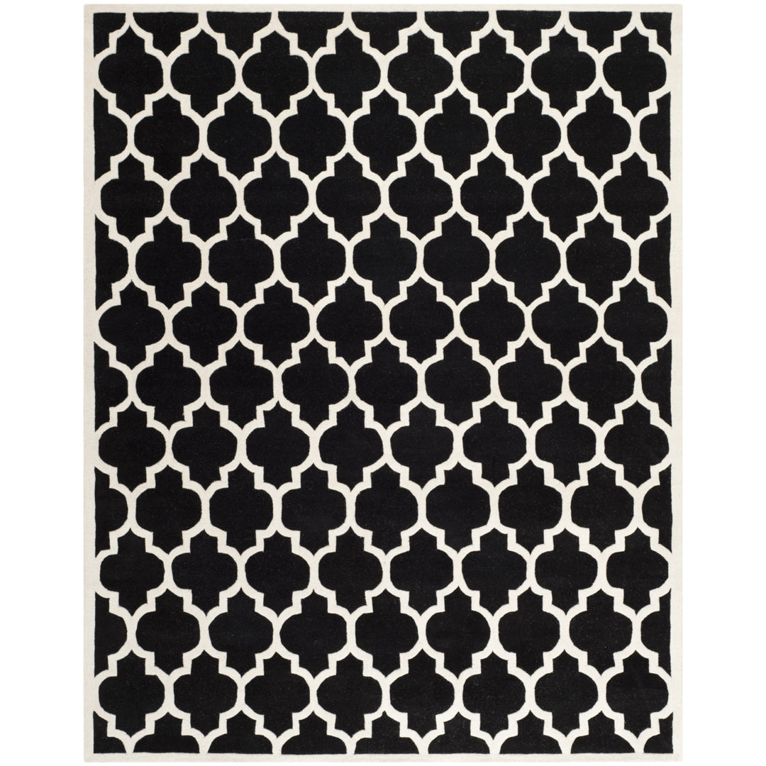 SAFAVIEH Chatham CHT734K Handmade Black / Ivory Rug Image 1