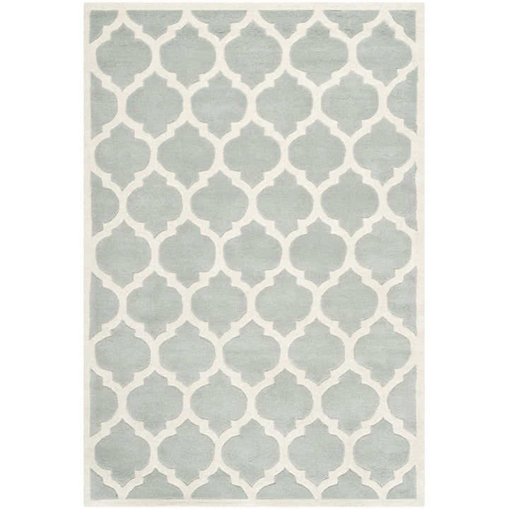 SAFAVIEH Chatham CHT734E Handmade Grey / Ivory Rug Image 5