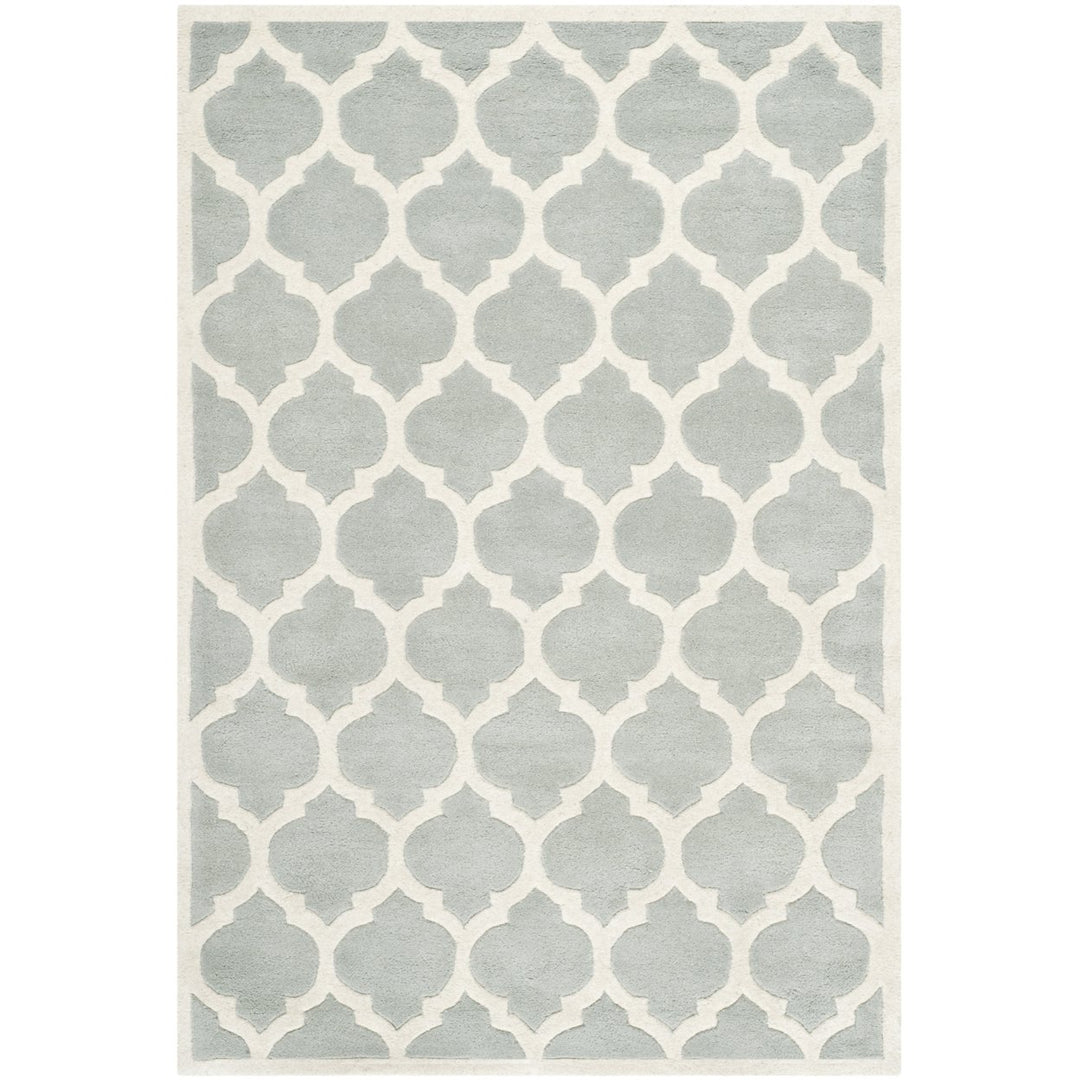 SAFAVIEH Chatham CHT734E Handmade Grey / Ivory Rug Image 1