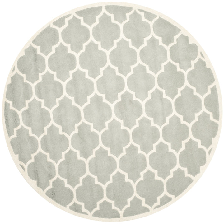 SAFAVIEH Chatham CHT734E Handmade Grey / Ivory Rug Image 6