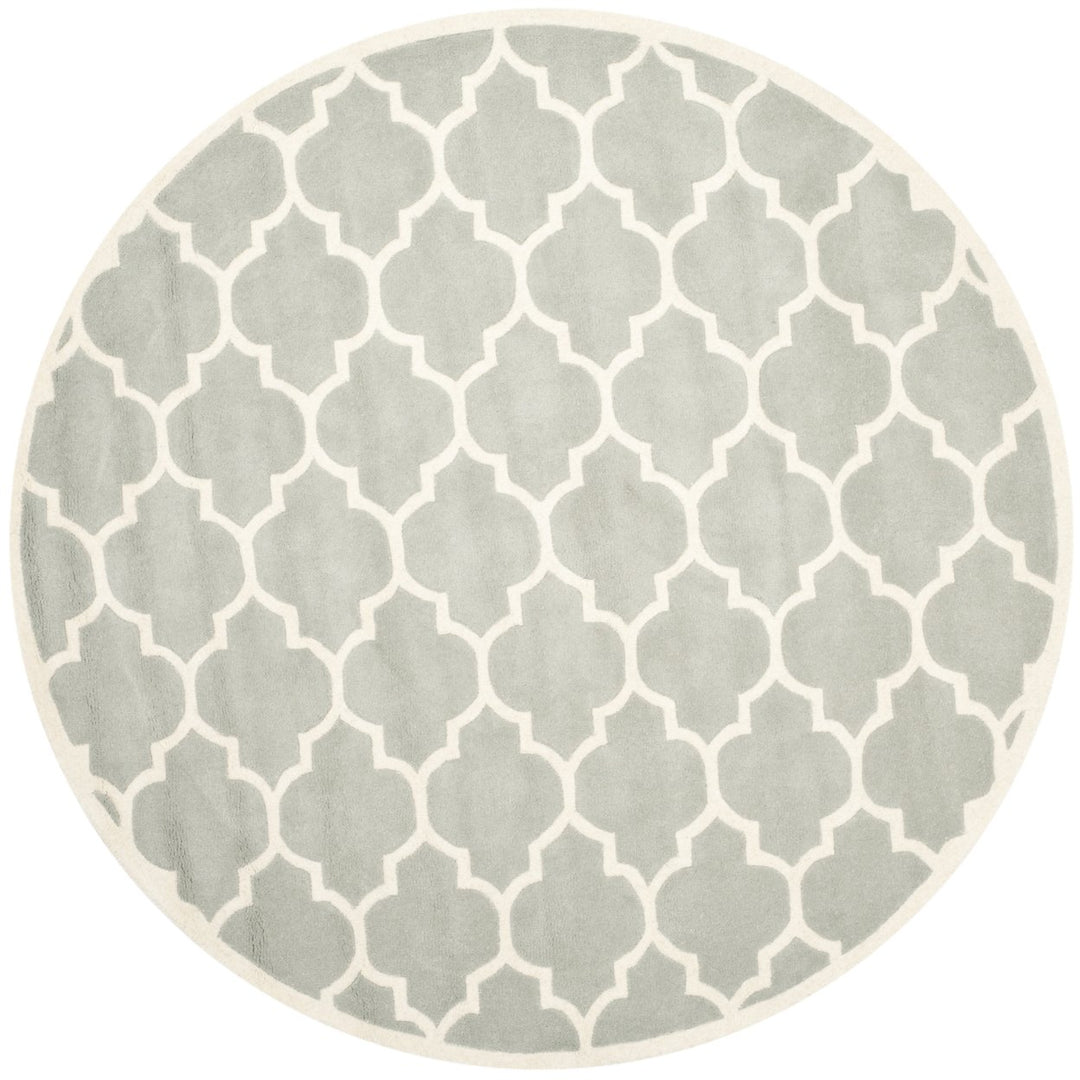 SAFAVIEH Chatham CHT734E Handmade Grey / Ivory Rug Image 1