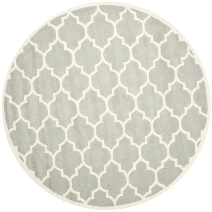 SAFAVIEH Chatham CHT734E Handmade Grey / Ivory Rug Image 1