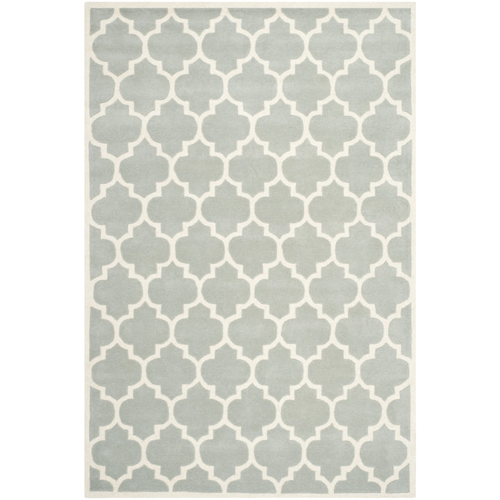 SAFAVIEH Chatham CHT734E Handmade Grey / Ivory Rug Image 8