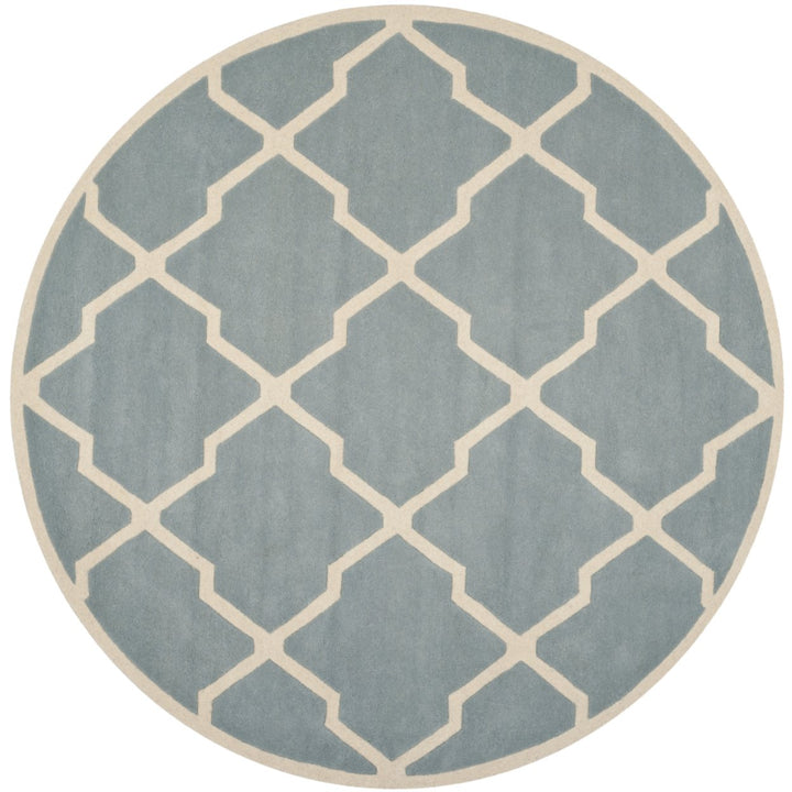 SAFAVIEH Chatham CHT735B Handmade Blue / Ivory Rug Image 1