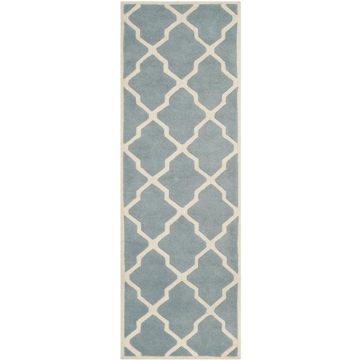 SAFAVIEH Chatham CHT735B Handmade Blue / Ivory Rug Image 1