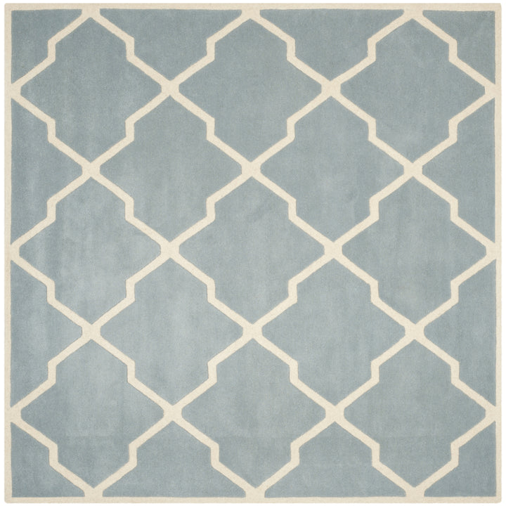 SAFAVIEH Chatham CHT735B Handmade Blue / Ivory Rug Image 6