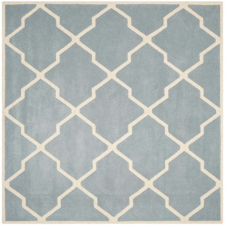 SAFAVIEH Chatham CHT735B Handmade Blue / Ivory Rug Image 1